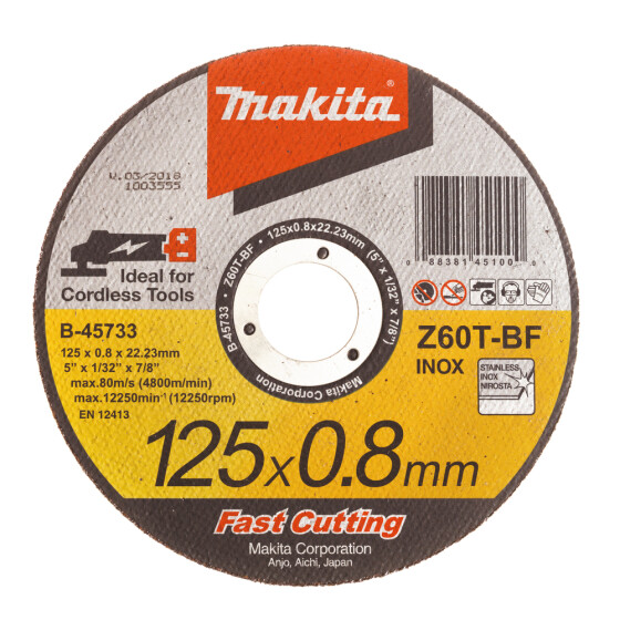 Makita Trennscheibe 125x0,8mm INOX B-45733