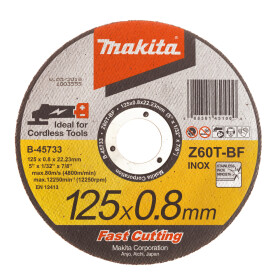 Makita Trennscheibe Ø 125 0,8 mm Z60T-BF INOX B-45733