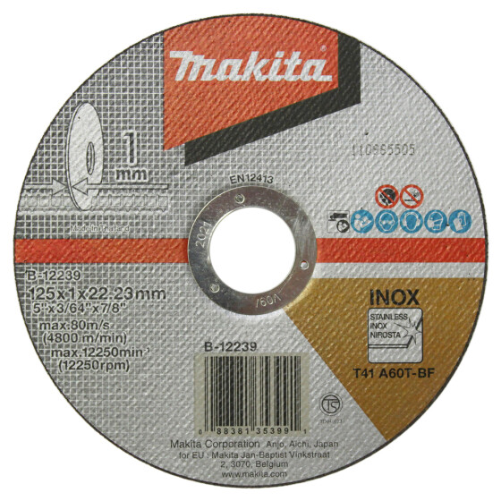 Makita Trennscheibe 125x1mm INOX (10) B-12239-10