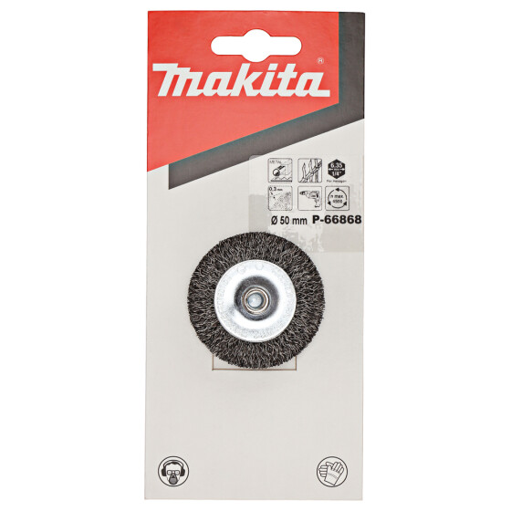 Makita Rundbürste Ø 50 mm gewellt verzinkter Stahl 1/4"-Sechskant P-66868