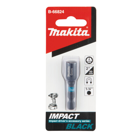 Makita Steckschlüssel 6mm Impact Black 1/4" SW6 magnetisch 1 Stück Impact Black B-66824