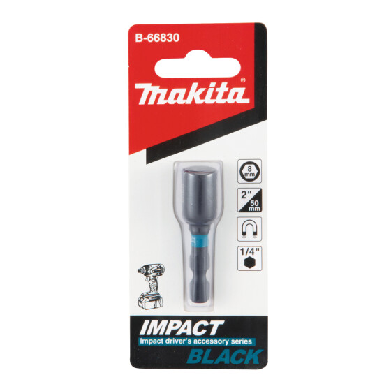 Makita Steckschlüssel 8mm Impact Black 1/4" SW8 magnetisch 1 Stück Impact Black B-66830