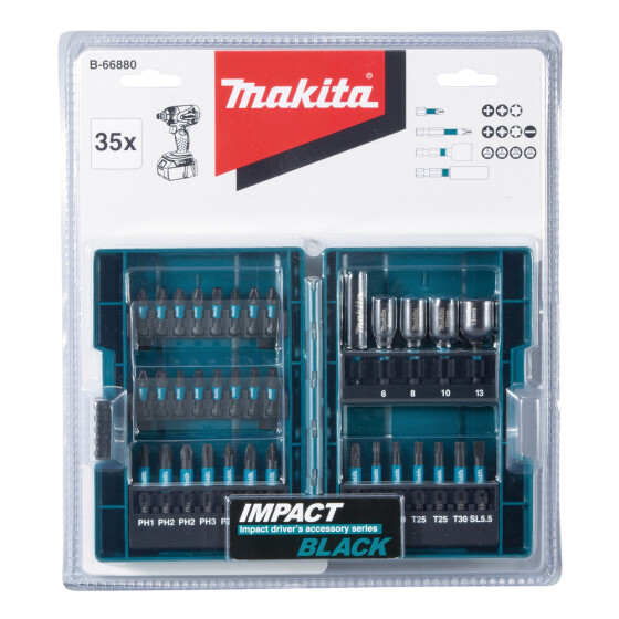 Makita Impact Black Bit-Set 35-teilig PH, PZ, T, SL B-66880