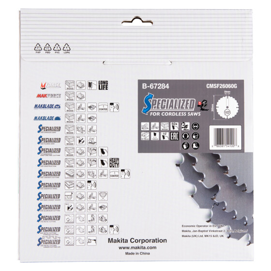 Makita Sägeblatt 260x2,15x30, 60Z EFFICUT Holz B-67284
