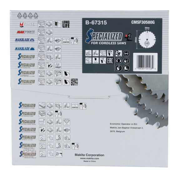 Makita Sägeblatt 305x2,15x30, 80Z EFFICUT Holz B-67315