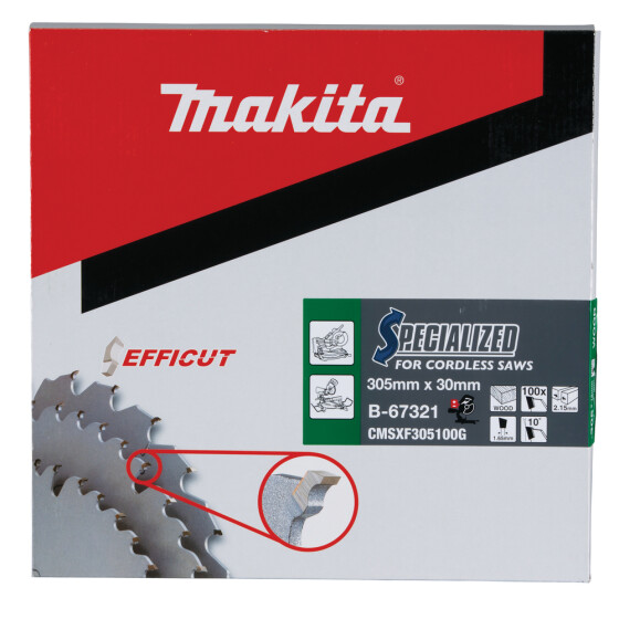 Makita Sägeblatt 305x2,15x30, 100Z EFFICUT Holz B-67321