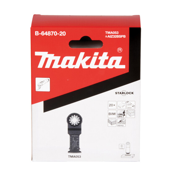 Makita Tauchsägeblatt-Set TMA053 20 Stück TMA053 32x50 mm 1,8 mm B-64870-20