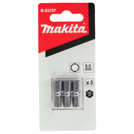 Makita Bit 6-kant H8 Standard H8 25 mm 3 Stück B-23737