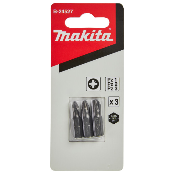 Makita Bit-Set PZ1,PZ2,PZ3 Standard PZ1, PZ2, PZ3 25 mm 3 Stück B-24527