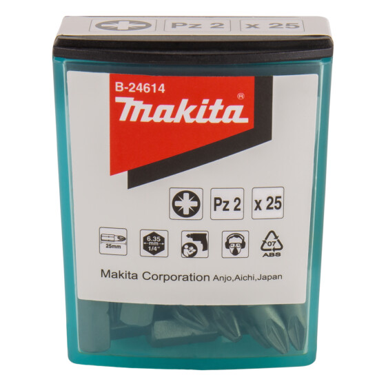 Makita Bit PZ2 Standard PZ2 25 mm 25 Stück B-24614