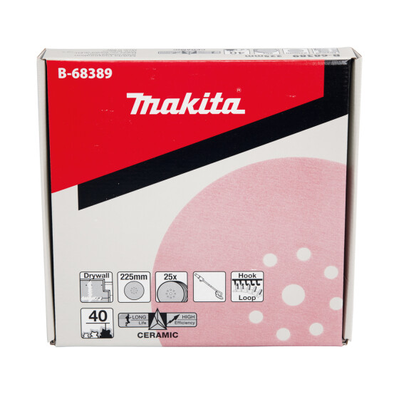 Makita Schleifpapier 25 Stück Ø 225 mm Körnung 40 B-68389