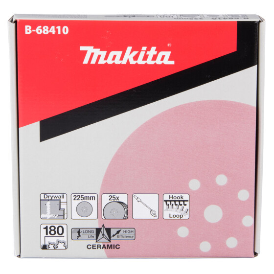 Makita Schleifpapier 25 Stück Ø 225 mm Körnung 180 B-68410