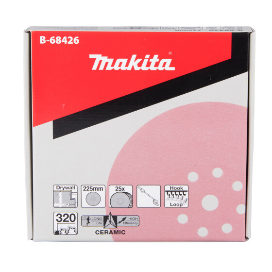 Makita Schleifpapier 25 Stück Ø 225 mm Körnung 320 B-68426