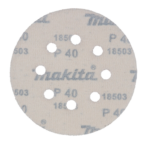 Makita Schleifscheibe P40 125mm Klett Ø 125 mm Körnung P40 Klett 8 Loch 10 Stück D-65816