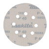 Makita Schleifscheibe P40 125mm Klett Ø 125 mm Körnung P40 Klett 8 Loch 10 Stück D-65816