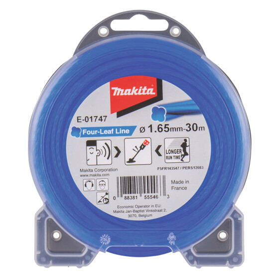 Makita Mähfaden Four-Leaf 1,65 mm 30 m blau E-01747