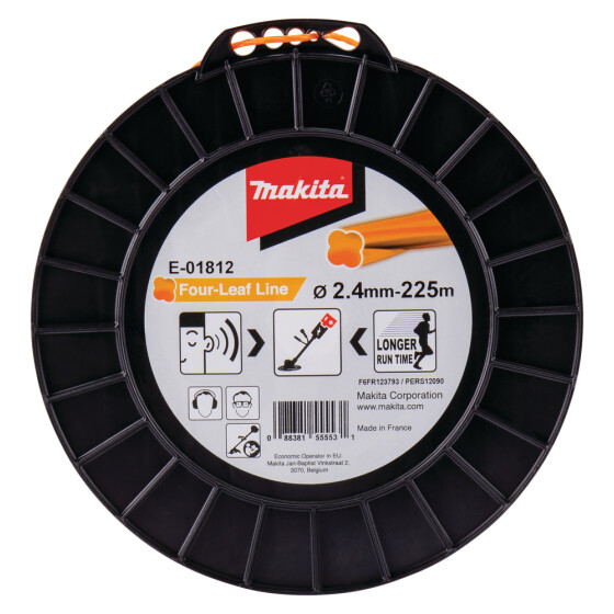 Makita Mähfaden Four-Leaf 2,4 mm 225 m orange E-01812