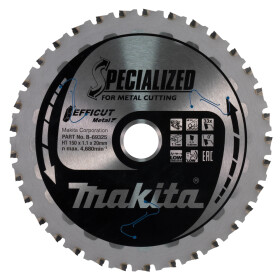 Makita Sägeblatt 150x1,1x20, 33Z EFFICUT Metall, Alu...