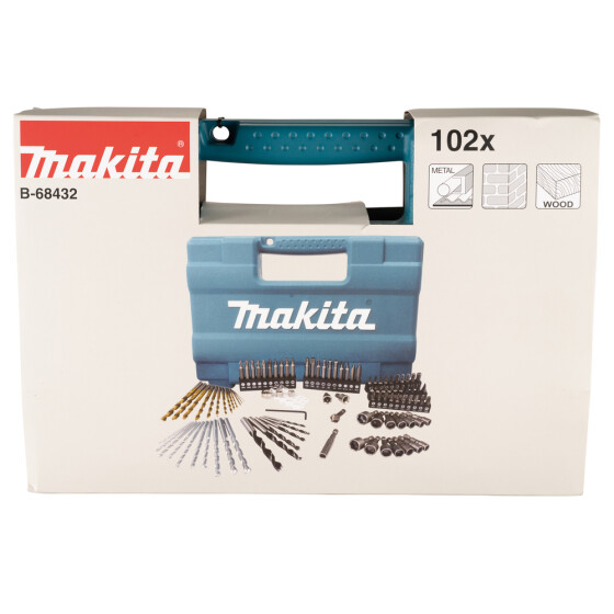 Makita Bohrer-Bit-Set 102-teilig Bohrer Bits Steckschlüsseleinsätze B-68432