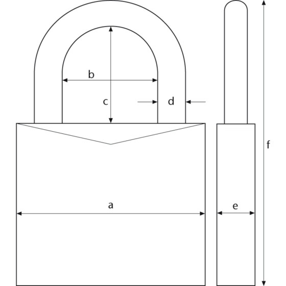 ABUS Vorhangschloss 64 TITALIUM