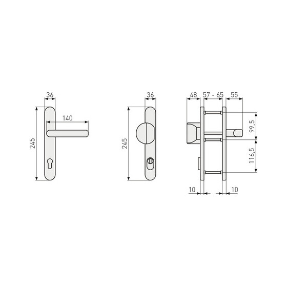 ABUS Schutzbeschlag SRG92 ZS F1 b.Dr. EK