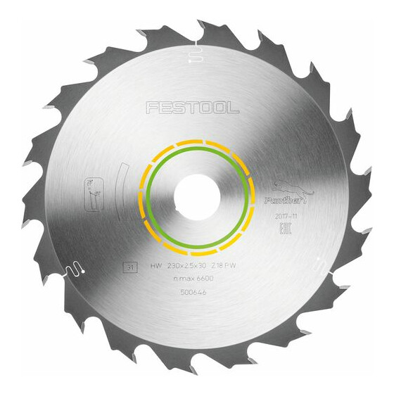Festool Kreissägeblatt WOOD RIP CUT HW 230x2,5x30 PW18 500646