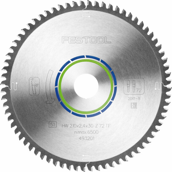 Festool Kreissägeblatt ALUMINIUM/PLASTICS HW 210x2,4x30 TF72 493201