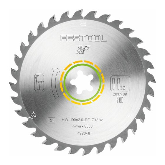 Festool Kreissägeblatt WOOD UNIVERSAL HW 190x2,6 FF W32 492048