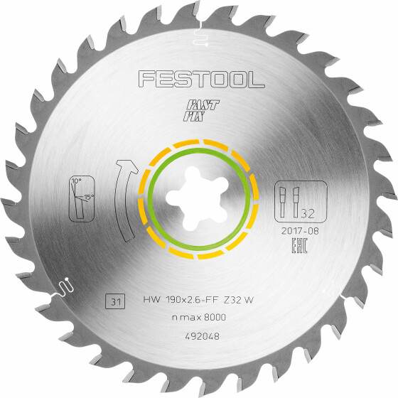 Festool Kreissägeblatt WOOD UNIVERSAL HW 190x2,6 FF W32