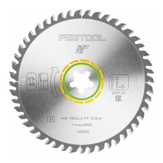 Festool Kreissägeblatt WOOD FINE CUT HW 190x2,4 FF W48 492050