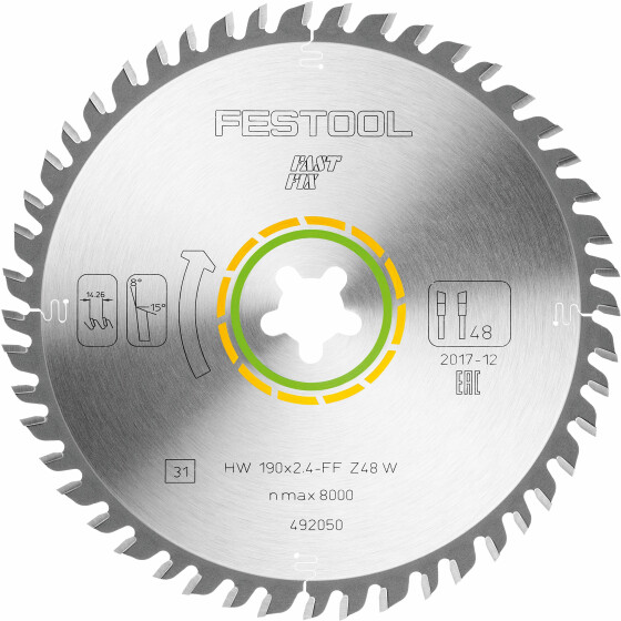 Festool Kreissägeblatt WOOD FINE CUT HW 190x2,4 FF W48 492050