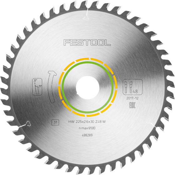 Festool Kreissägeblatt WOOD FINE CUT HW 225x2,6x30 W48 488289