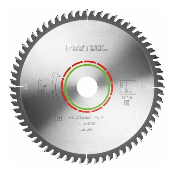 Festool Kreissägeblatt LAMINATE/HPL HW 225x2,6x30 TF64 489459