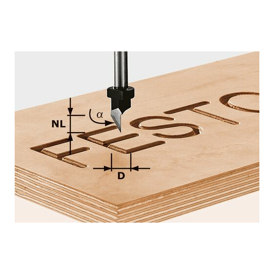 Festool Schriftenfräser HS S8 D11/60° 491002