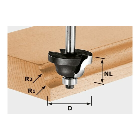 Festool Doppelradienfräser HW S8 D31,7/R4/R4 491029