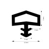 Dirpo Trelleborg Zimmertürdichtung L3001 Meterware schwarz