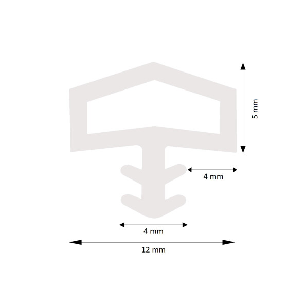 Zimmertürdichtung L3001 Meterware